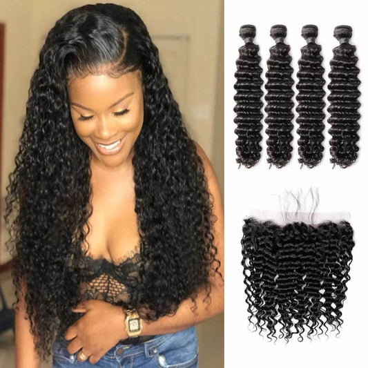 Weavebest-Brazilian-deep-wave-curly-hair-4-bundles-with-lace-frontal-unprocessed-human-hair