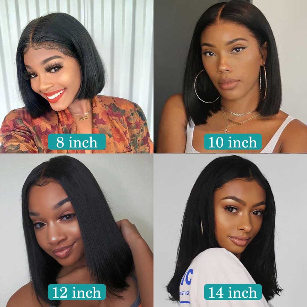 Weavebest Bob Wig 4x4 5x5 Straight Hair Lace Closure Wig Middle Part