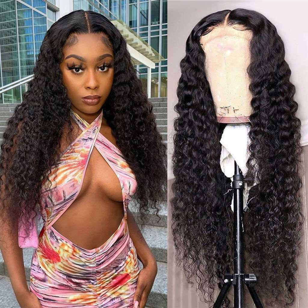 Weavebest Deep Wave 13x4 13x6 Lace Front Wig Transparent Lace Wig